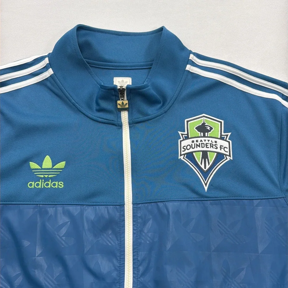 Adidas Track Jacket Seattle Sounders FC MLS Full Zip Blue Mens 2XL